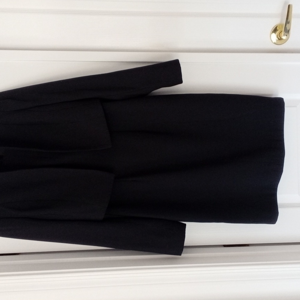Anne Klein Black Pinstripe Dress with Jacket